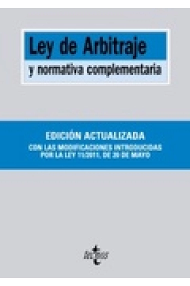 Cover of Ley de arbitraje y normativa complementaria