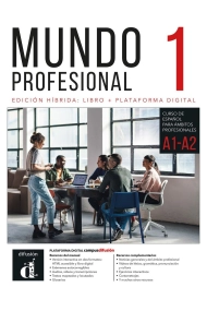 Coberta de Mundo profesional 1 (A1-A2). Ed. híbrida para estudiantes