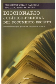 Coberta de Diccionario jurídico-pericial del documento escrito
