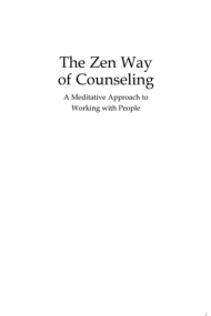 Cubierta de Zen Way of Counseling, The  A meditative approach to working with people