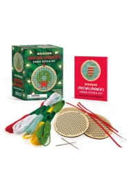 Coberta de Wooden Christmas Ornaments Cross-Stitch Kit Everything You Need to Create 3 Keepsakes