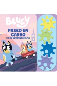 Coberta de BLUEY: PASEO EN CARRO - LIBRO DE ACTIVIDAD CON ENGRANAJES - PI KIDS