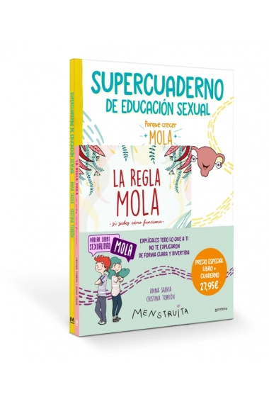 Coberta de Pack Aprende con Menstruita (La regla mola + Supercuaderno de educación sexual) — Cristina Torron Menstruita i Anna Salvia Ribera