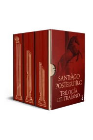 Coberta de Estuche Trilogía de Trajano. Edición especial con cantos decorados