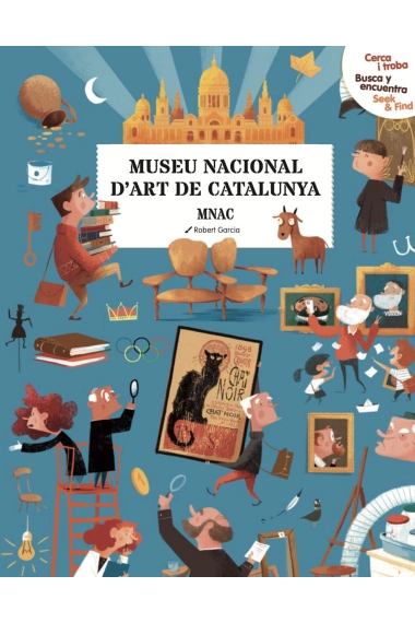 Coberta de Cerca i troba, Busca y encuentra, Seek & Find. Museu Nacional d'Art de Barcelona (MNAC) — robert garcía